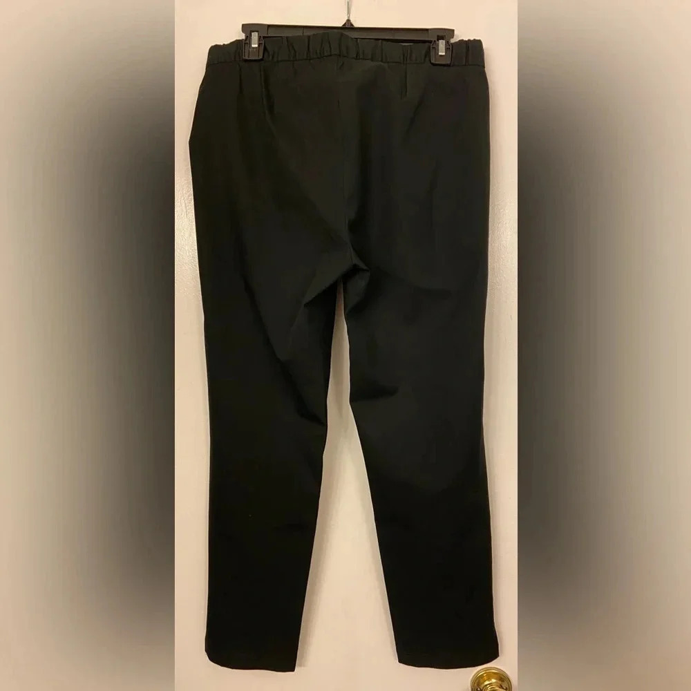 NWT Eileen Fisher Organic Cotton Slim Ankle Pant Black Size Small - Picture 3 of 10